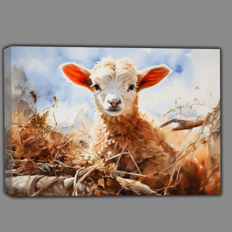 Buy Canvas : (A Flocks Haven Sheep on a farm)