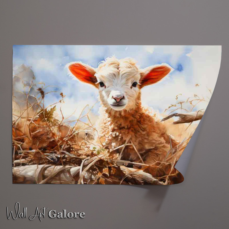 Buy Unframed Poster : (A Flocks Haven Sheep on a farm)