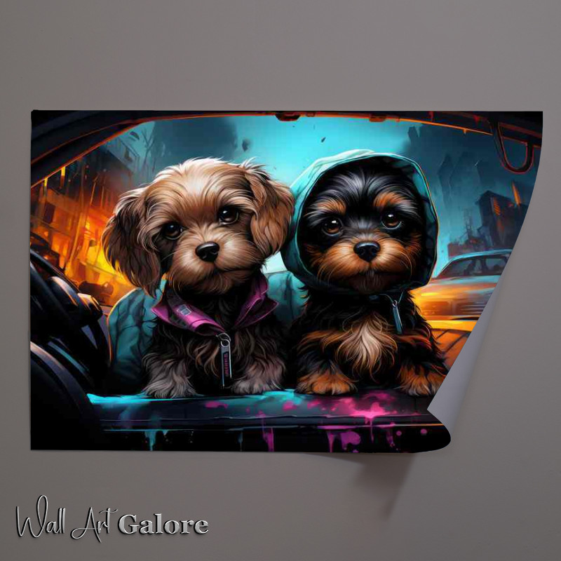 Buy Unframed Poster : (A Pair of Dogs Looking cool)