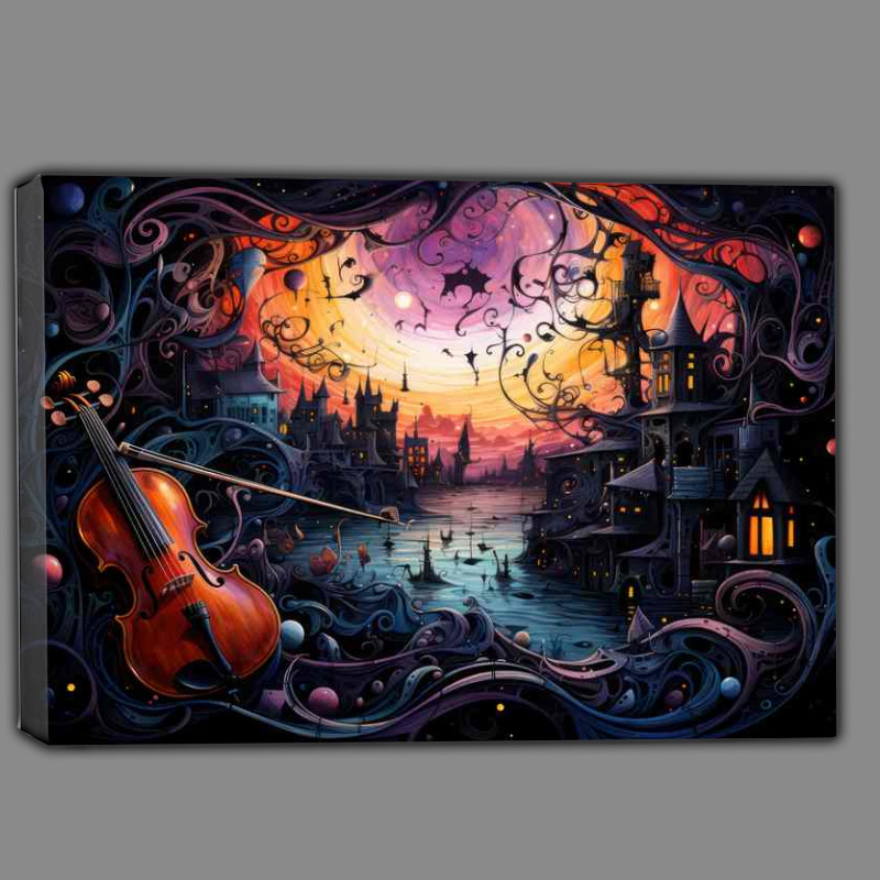Buy Canvas : (The artists music doodled in different colors abstract style)