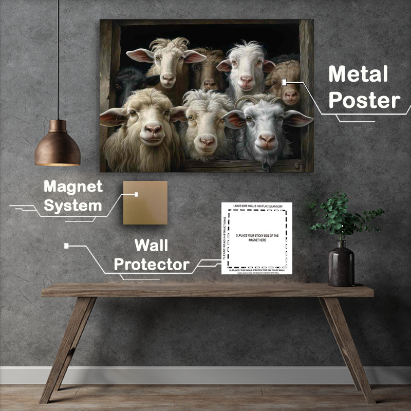 Buy Metal Poster : (Barnyard Animals World A Visual Exploration)