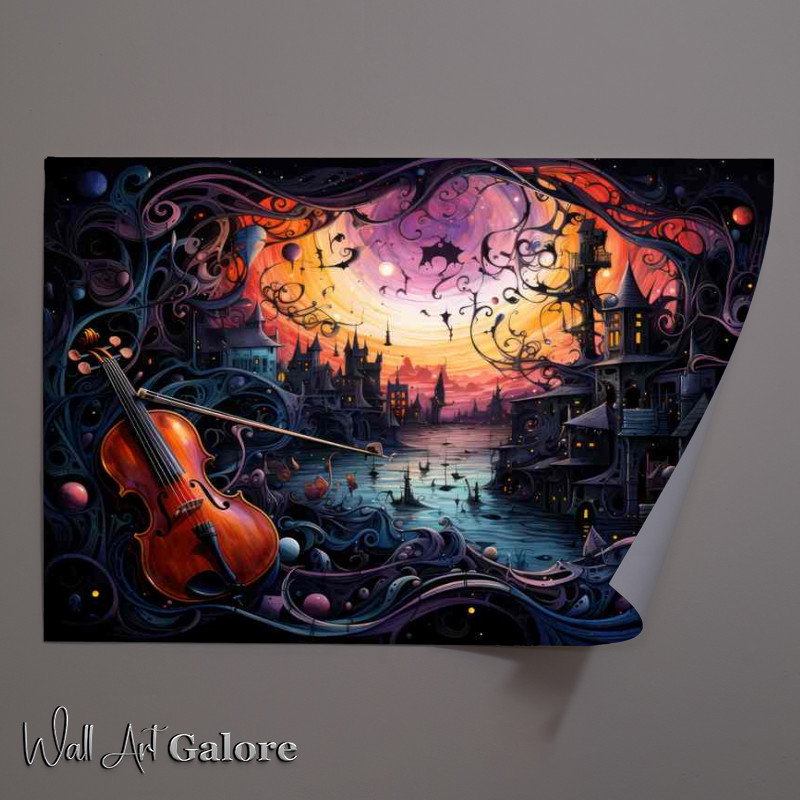 Buy Unframed Poster : (The artists music doodled in different colors abstract style)