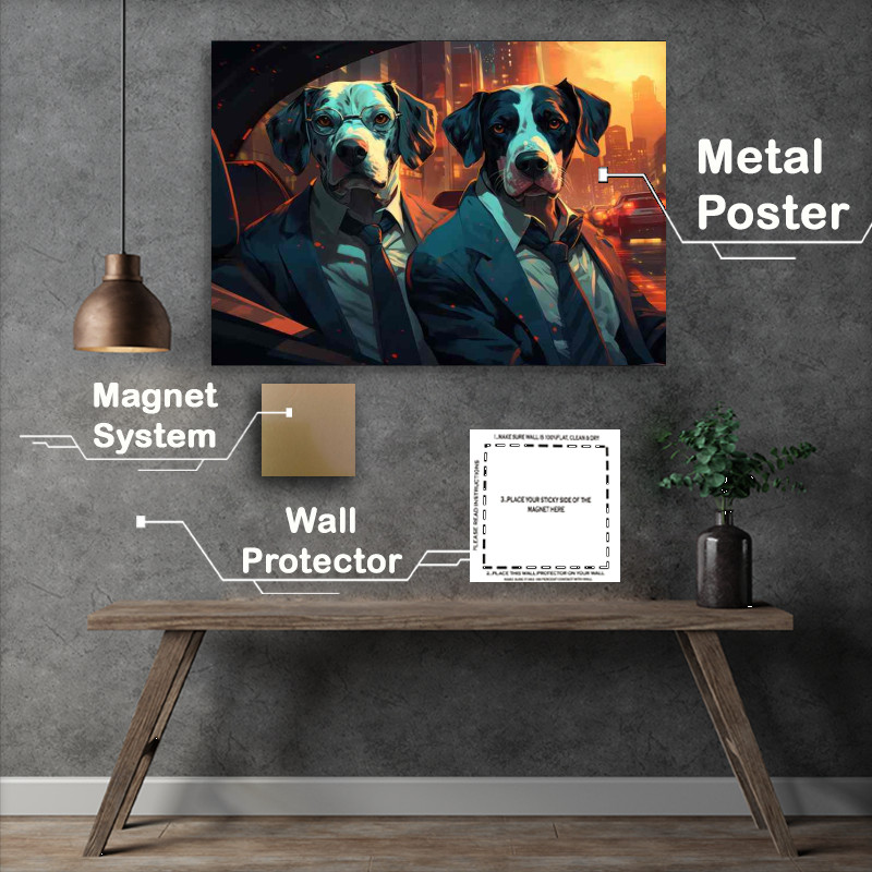 Buy Metal Poster : (Dogs About town suited and booted)