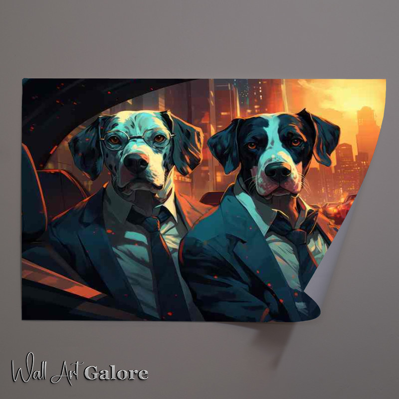 Buy Unframed Poster : (Dogs About town suited and booted)