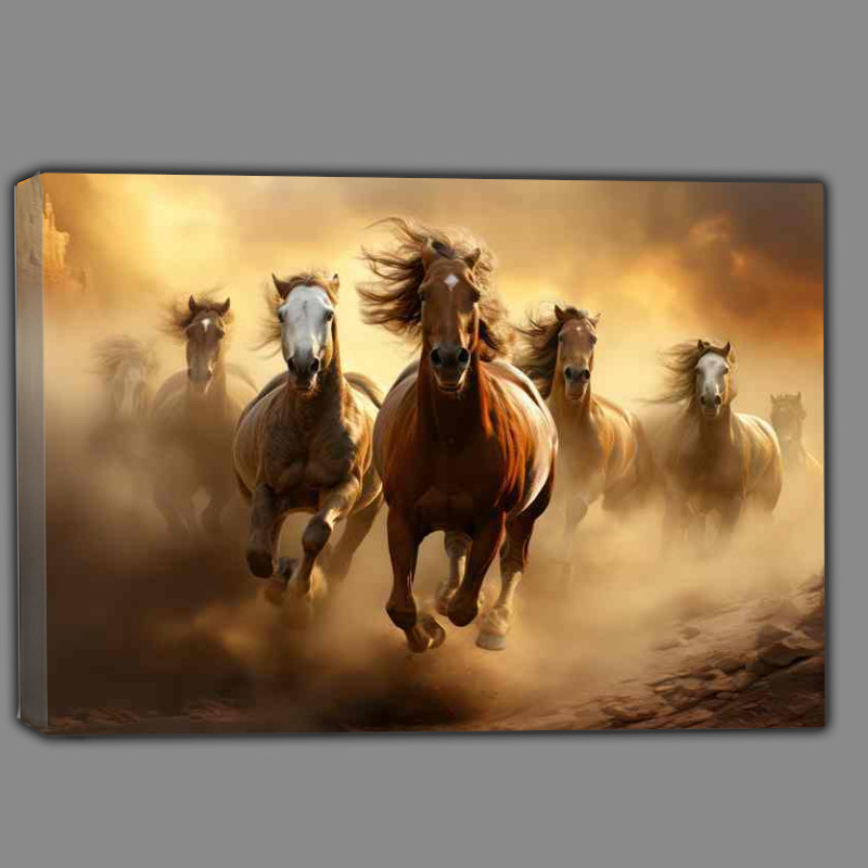 Buy Canvas : (Elegance Horses in Full Gallop)