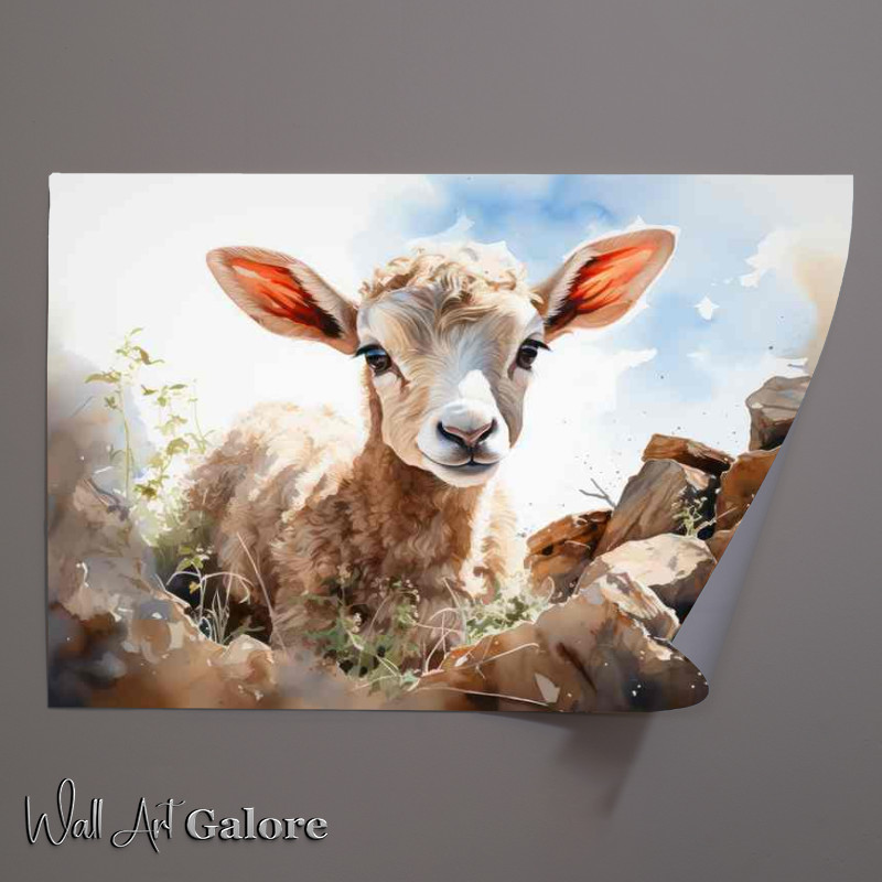 Buy Unframed Poster : (Grazing Grace Sheep on a farm)