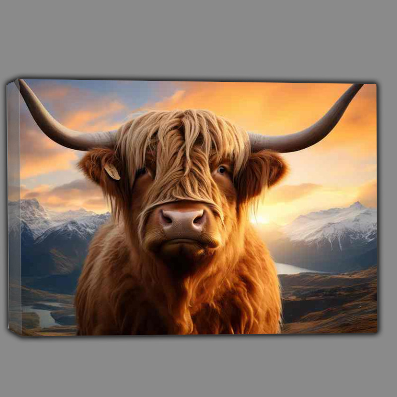 Buy Canvas : (Highland Cow Capturing Their Charm)
