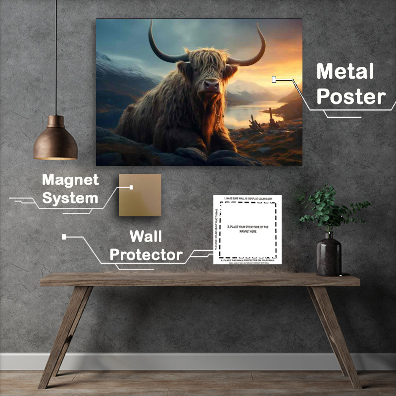 Buy Metal Poster : (Highland Cows Majestic Beauty of the Scottish Highlands)