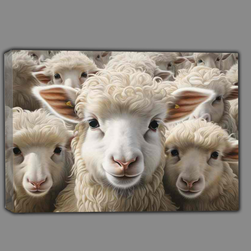 Buy Canvas : (Sheep Herd in the Meadow)