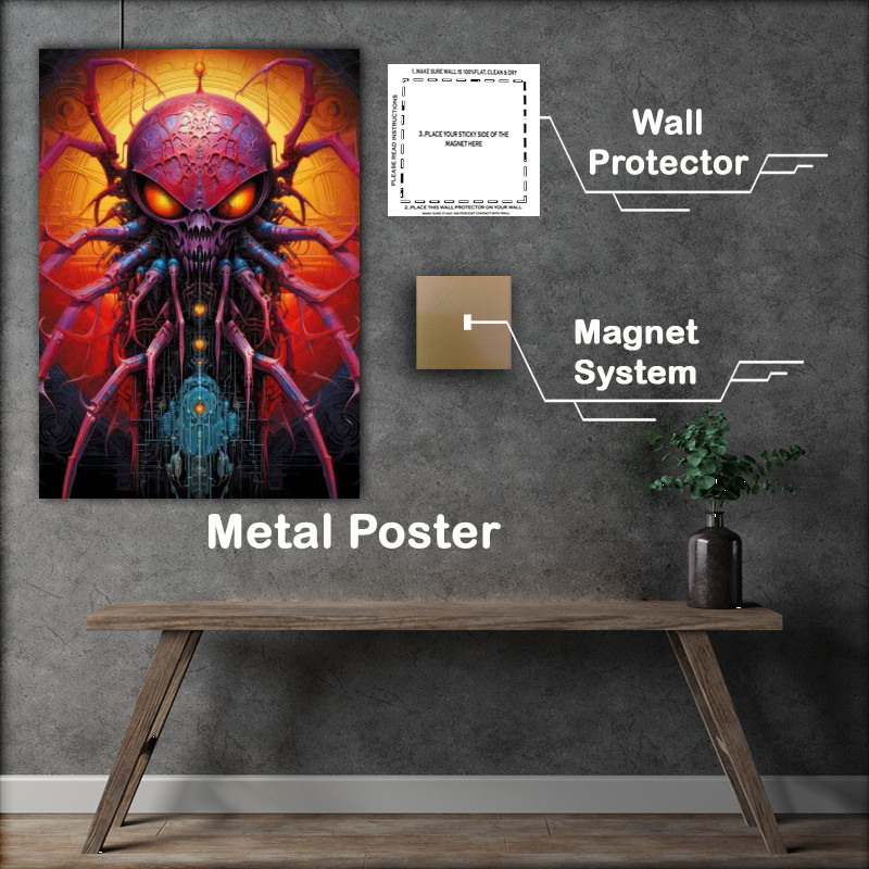 Buy Metal Poster : (A Kaleidoscope of Spiders Nature's Palette)