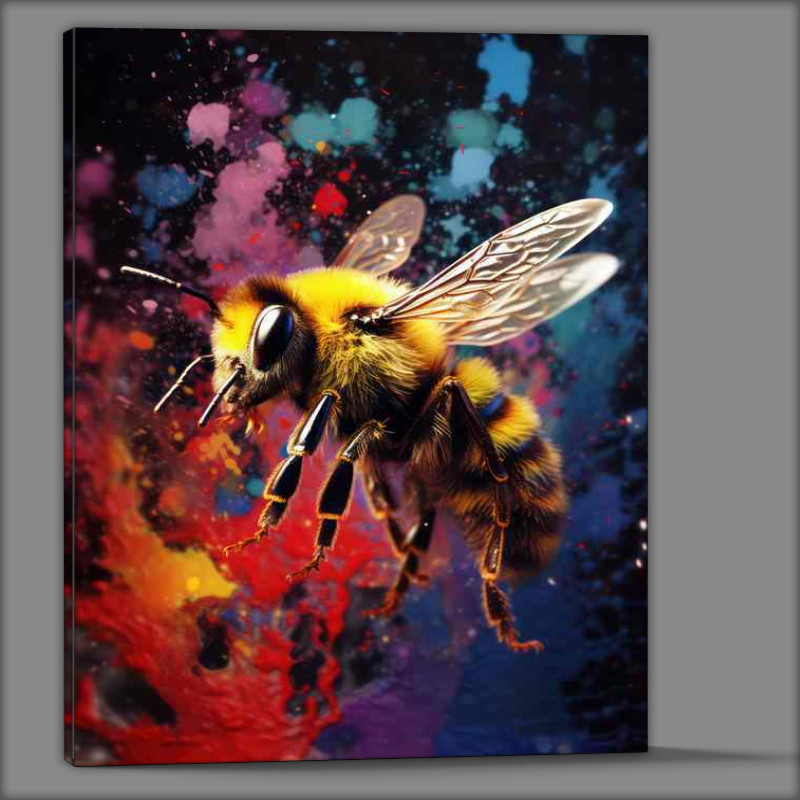 Buy Canvas : (Bee With Colour Splash In Background)