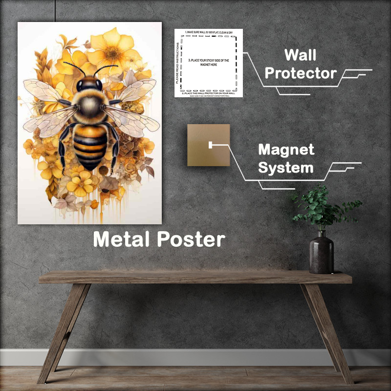 Buy Metal Poster : (The Buzz About Bees Flowers and Honey)