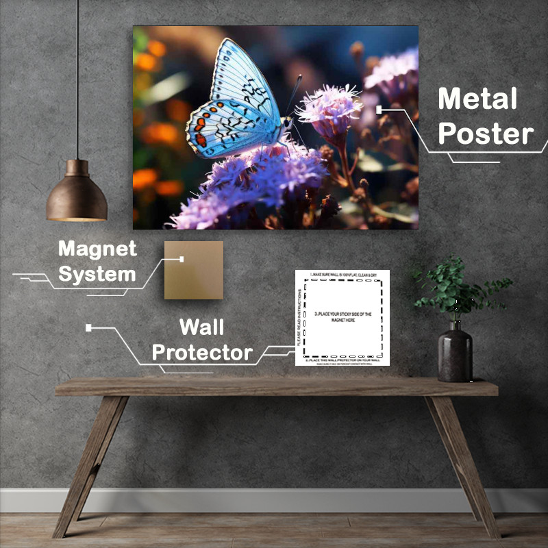 Buy Metal Poster : (Butterfly Attraction Purple Flower Blooms)