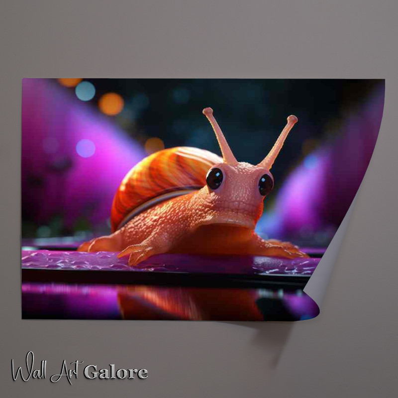 Buy Unframed Poster : (Garden Gems Rainbow Hued Snails at Home)