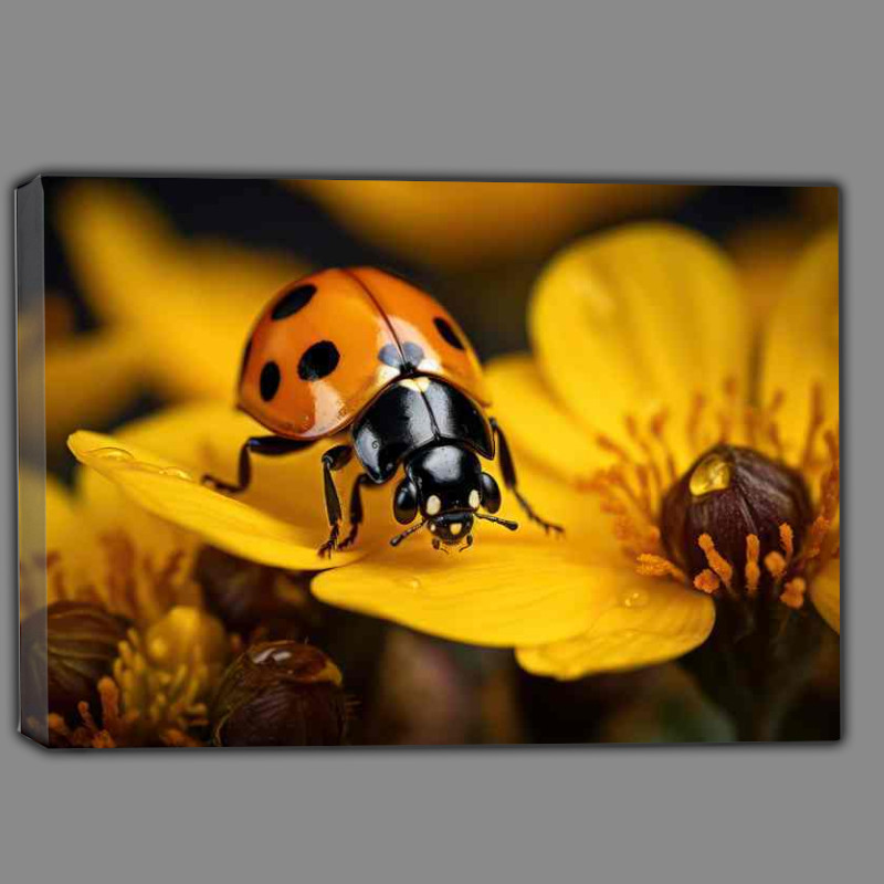 Buy Canvas : (Natures Jewels Ladybirds Among the Petals)