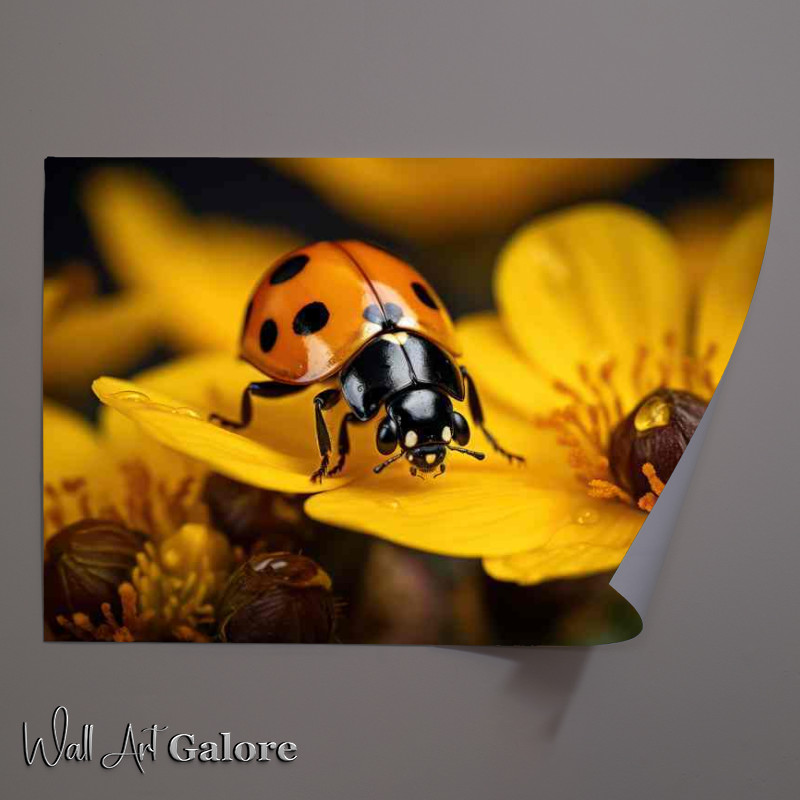 Buy Unframed Poster : (Natures Jewels Ladybirds Among the Petals)