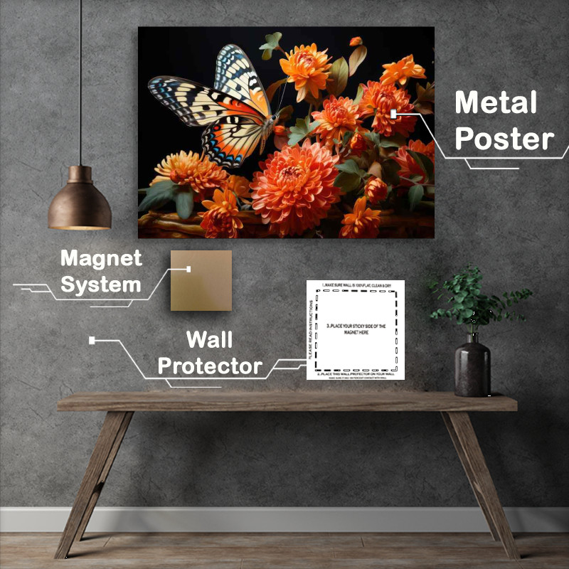 Buy Metal Poster : (Natures Living Art Wild Butterflies and Their Beauty)