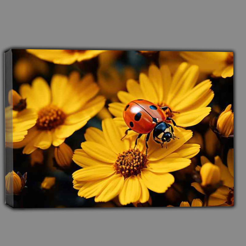 Buy Canvas : (Petite Protectors Ladybugs Among the Petals)