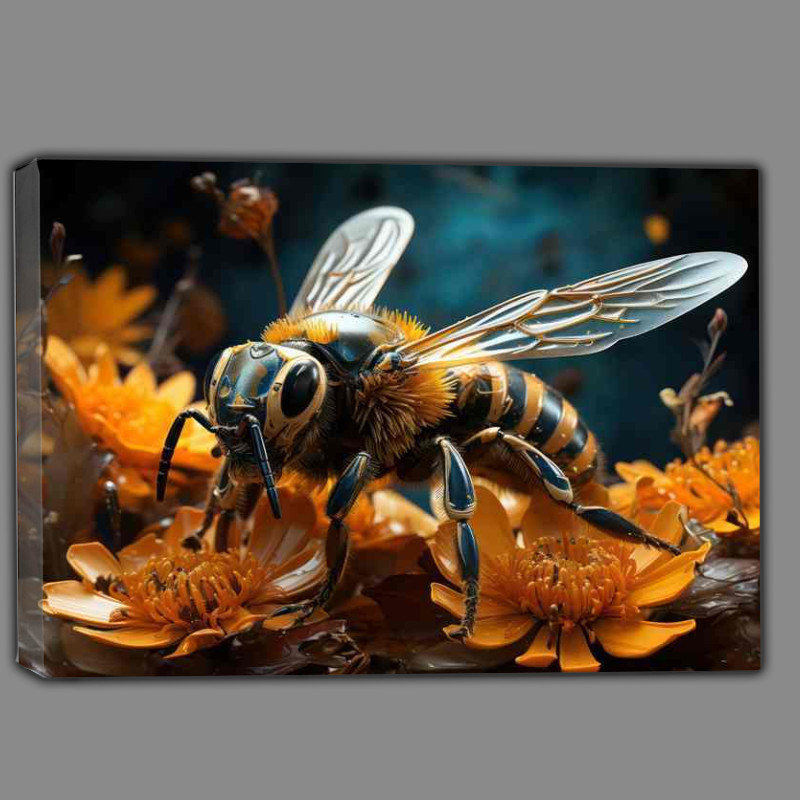 Buy Canvas : (Pollination Perfection Bees on Flowers)