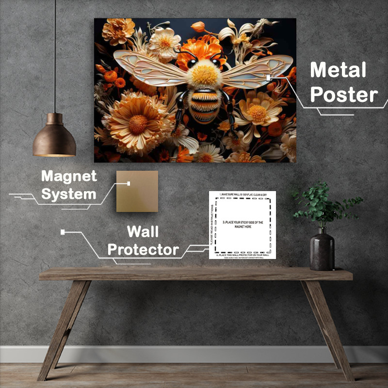 Buy Metal Poster : (The Role of Bees in Flower Pollination)