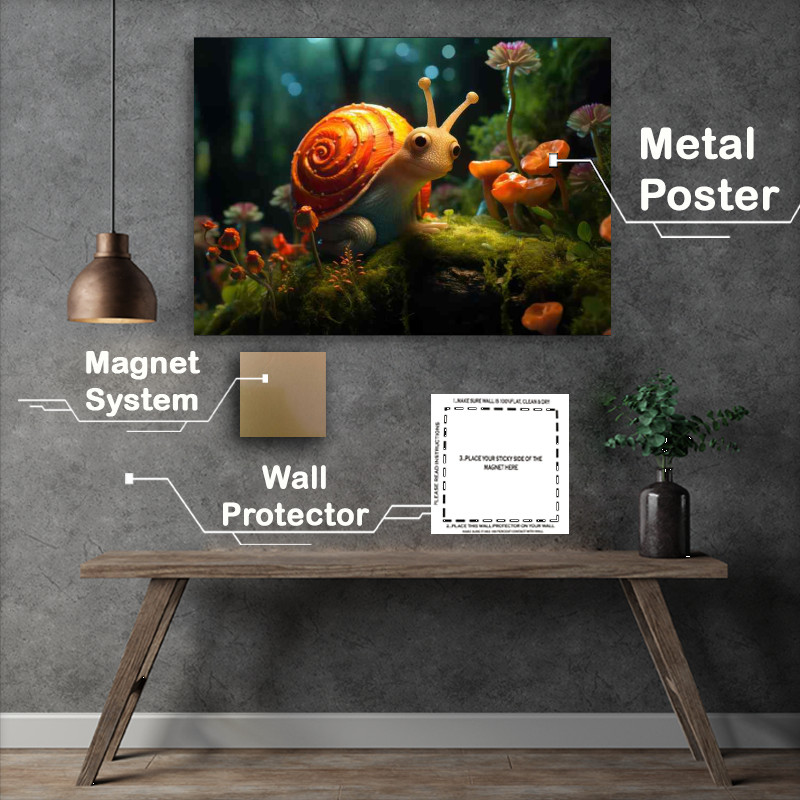 Buy Metal Poster : (The Secret World of Technicolor Snails)