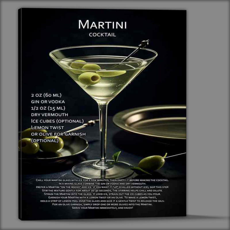 Buy Canvas : (Martini Cocktail Drink)