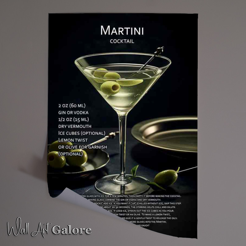 Buy Unframed Poster : (Martini Cocktail Drink)