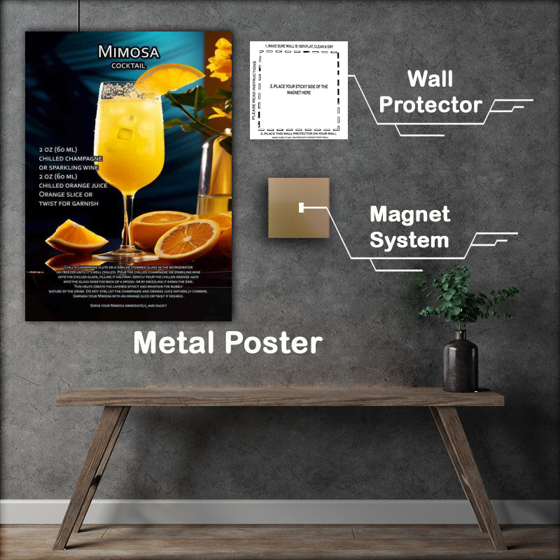Buy Metal Poster : (Mimosa Cocktail Drink)