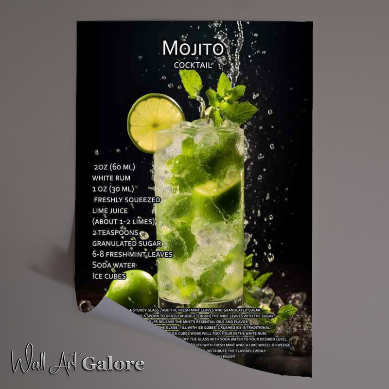 Buy Unframed Poster : (Mojito Cocktail Drink)