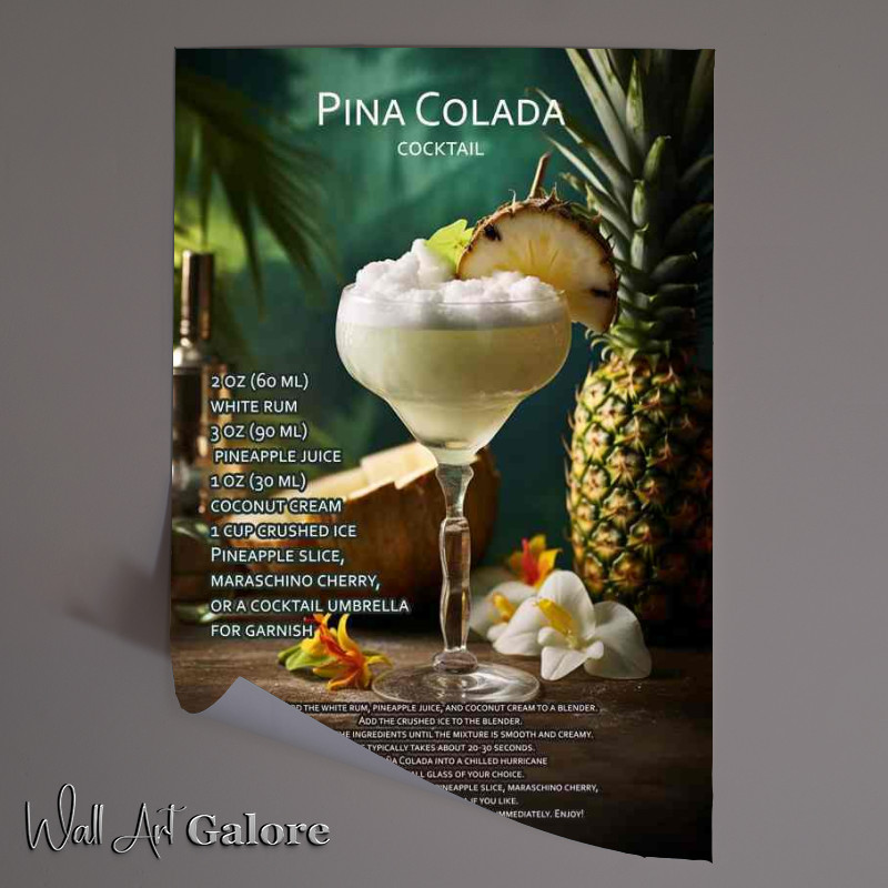 Buy Unframed Poster : (Pina Colada Cocktail Drink)
