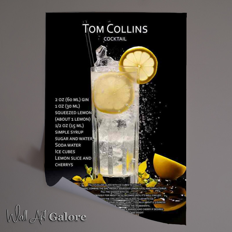 Buy Unframed Poster : (Tom Collins Cocktail Drink)