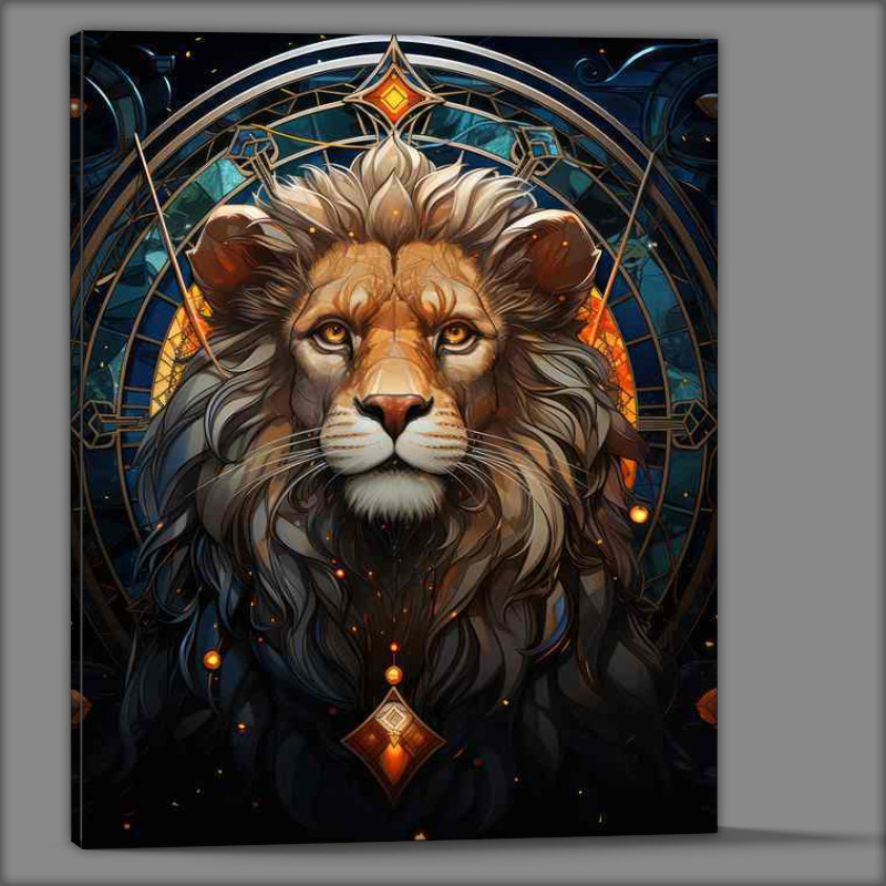 Buy Canvas : (A Lion with the bright star around his neck)
