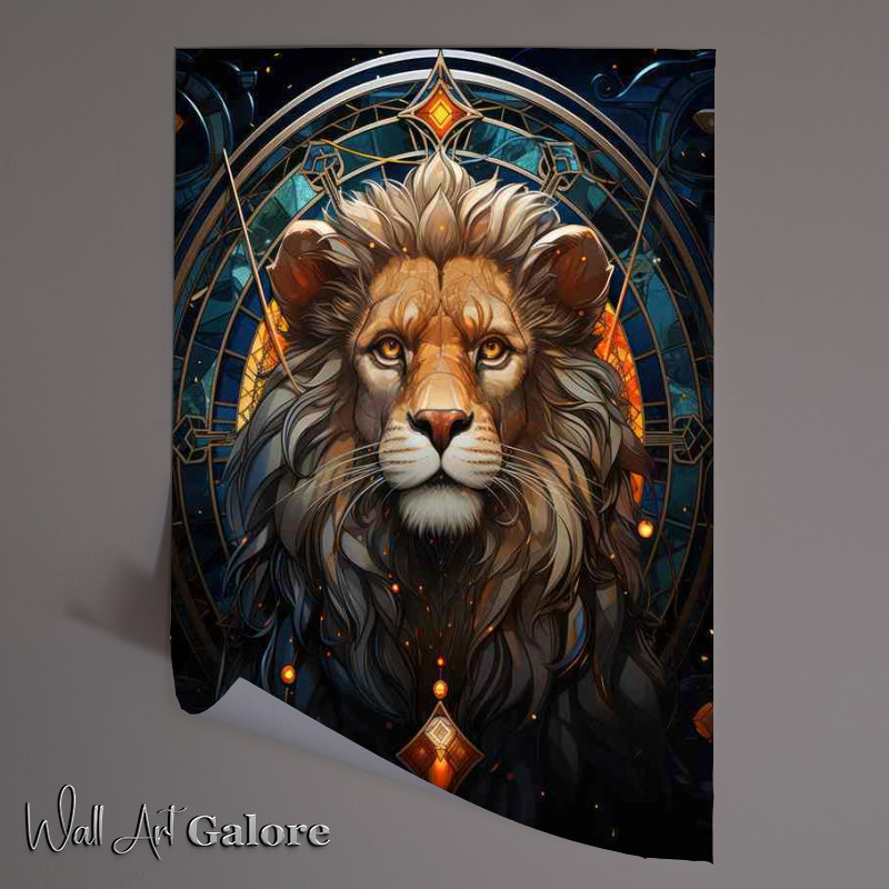 Buy Unframed Poster : (A Lion with the bright star around his neck)
