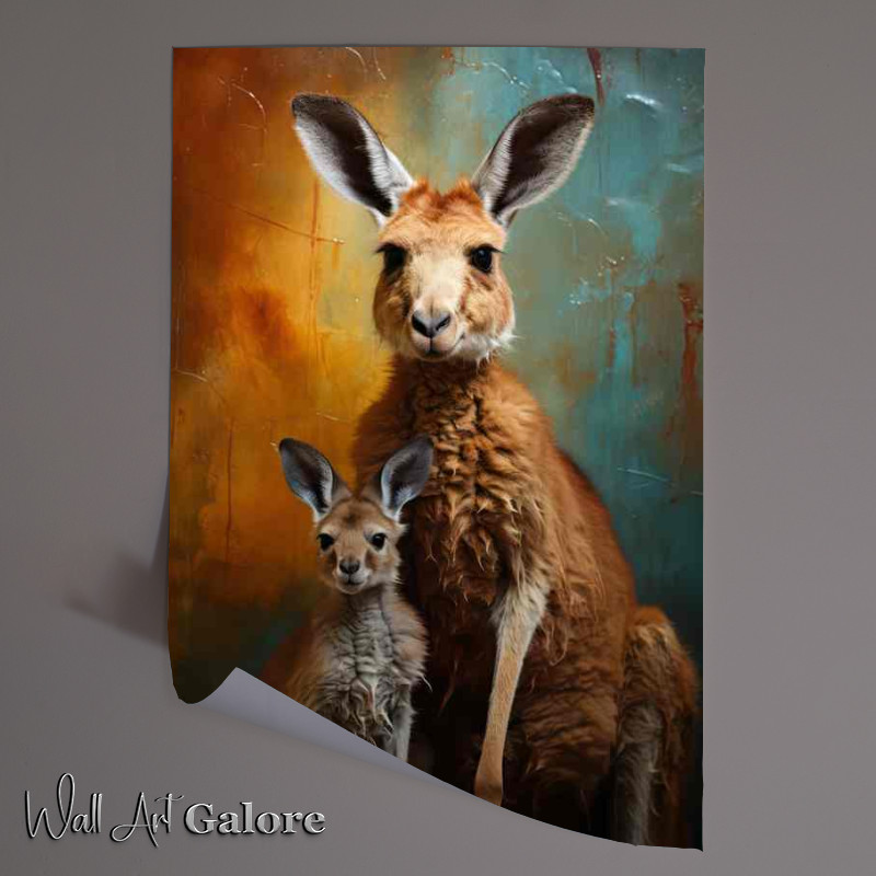 Buy Unframed Poster : (A Photo Of A Baby Joey And Her Mum)
