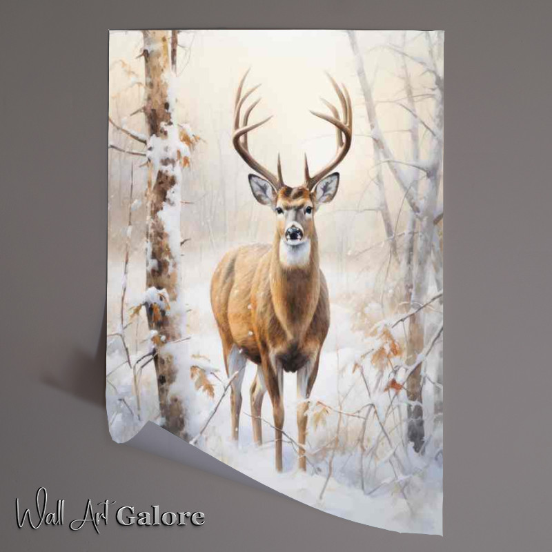 Buy Unframed Poster : (Close Encounters Deer in the Wilderness)