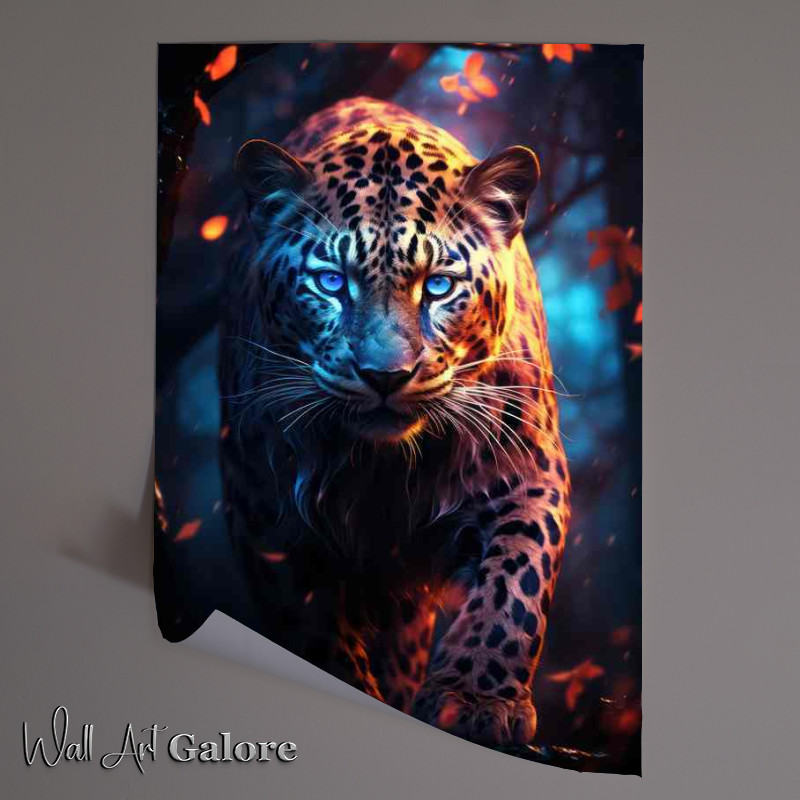 Buy Unframed Poster : (Colourful lepoard getting ready for the hunt)