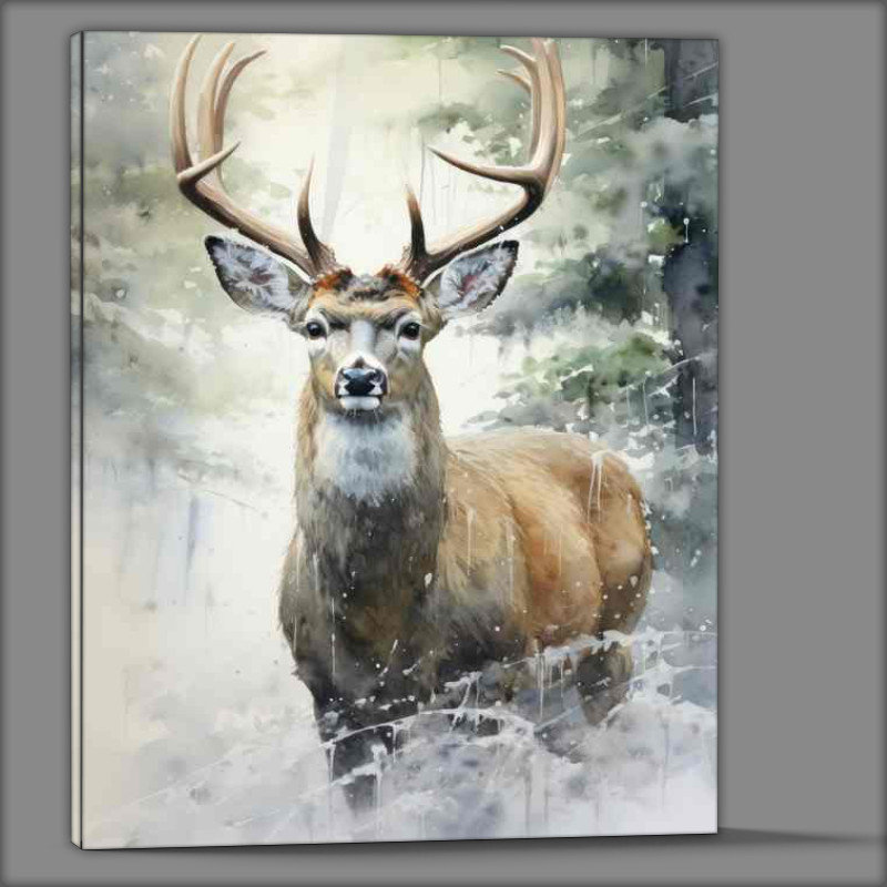 Buy Canvas : (Exploring the Enchanting World of Deer in the Woods)