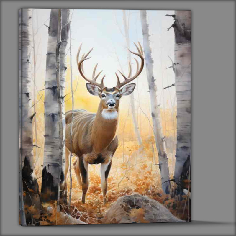Buy Canvas : (Exploring the Woodlands with Deer)