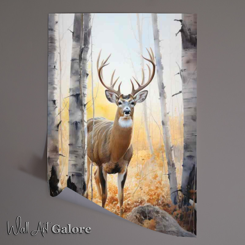 Buy Unframed Poster : (Exploring the Woodlands with Deer)