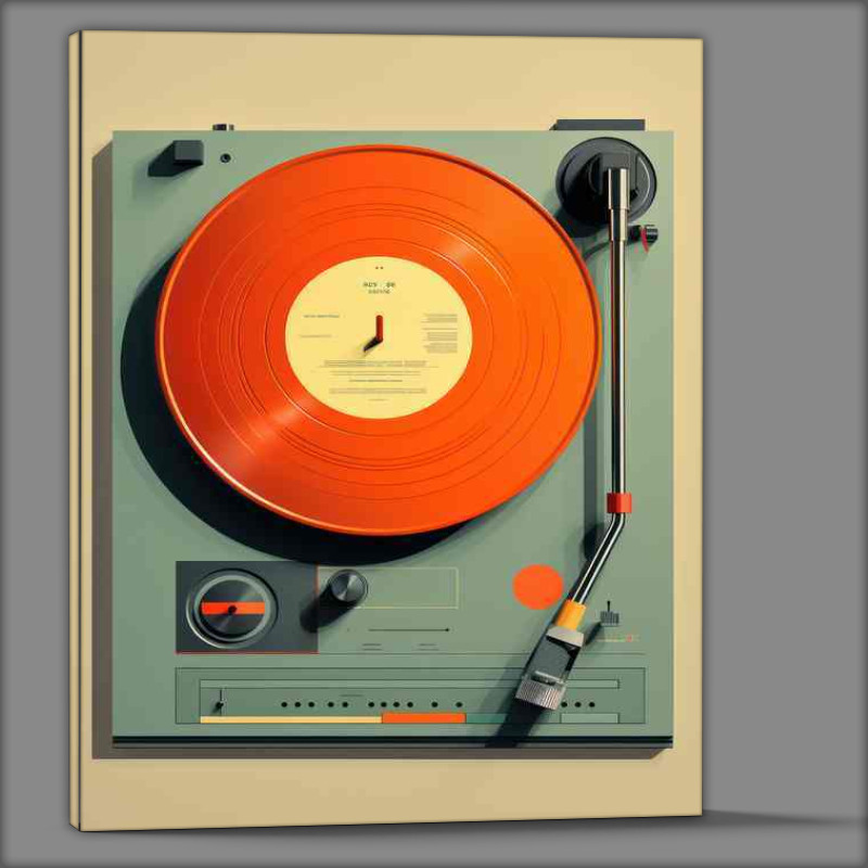 Buy Canvas : (Illustration of a record in a gray color)
