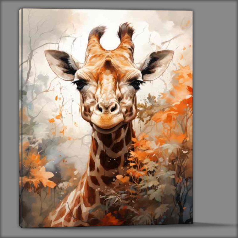 Buy Canvas : (Giraffe in the wild art)