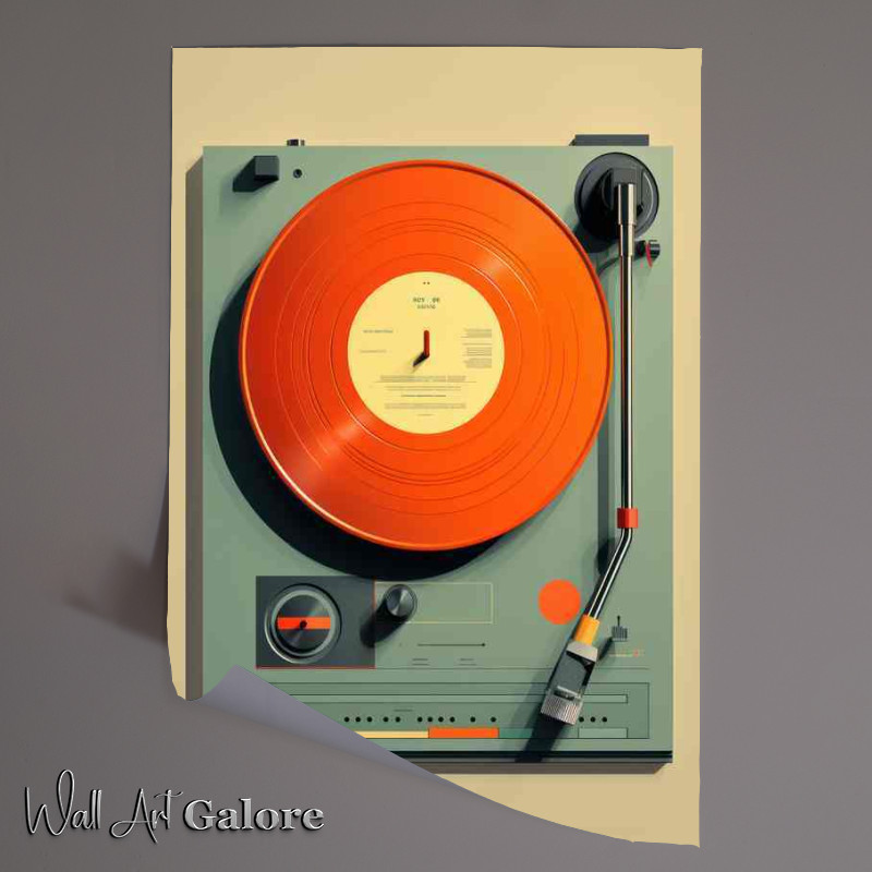 Buy Unframed Poster : (Illustration of a record in a gray color)