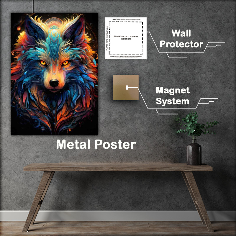 Buy Metal Poster : (Howling Wolves and Moonlit Dreams)