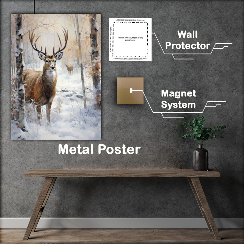 Buy Metal Poster : (In the Company of Deer A Woodland Adventure)