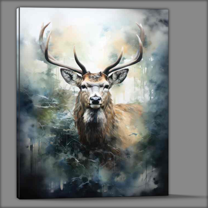 Buy Canvas : (Into the Wild Discovering Deer in the Forest)