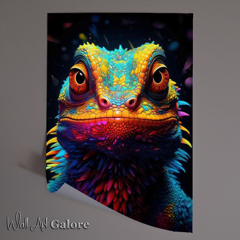 Buy Unframed Poster : (Lizard the colourful face)