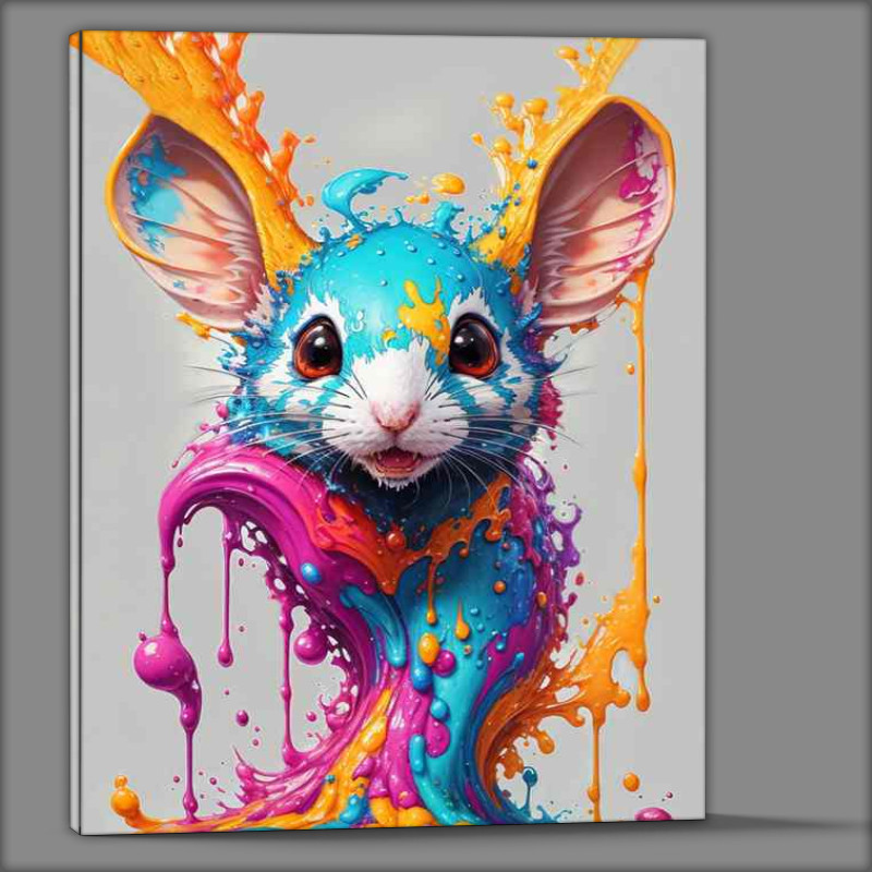 Buy Canvas : (Mouse Magic in Multicolor splash art)
