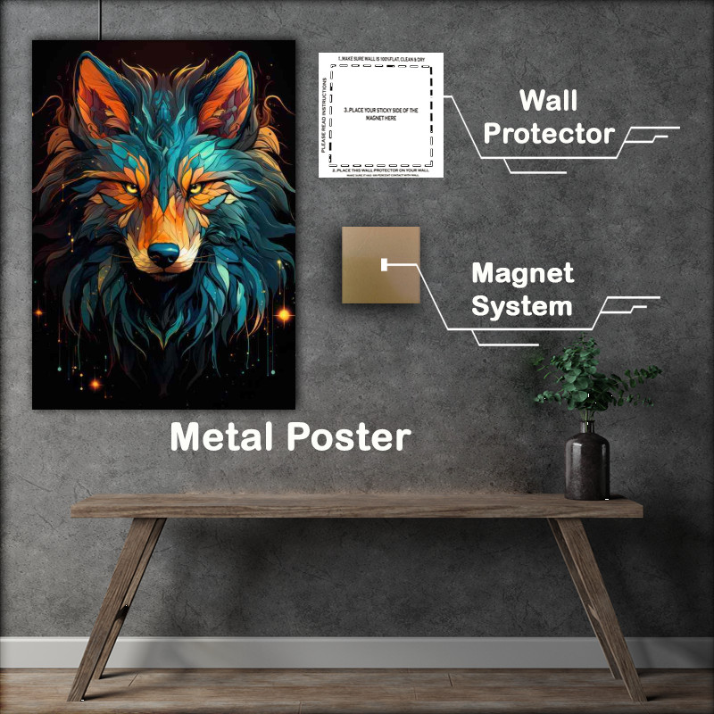 Buy Metal Poster : (Mr Wolf in true art form)