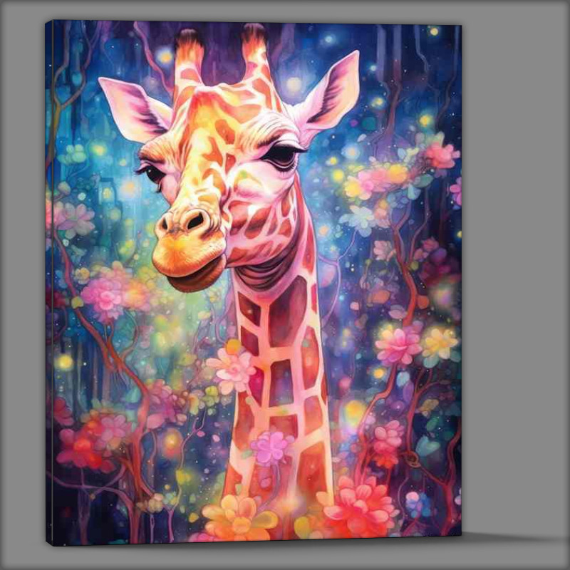 Buy Canvas : (Rainbow Giraffe Rhapsody pastel coulurs)