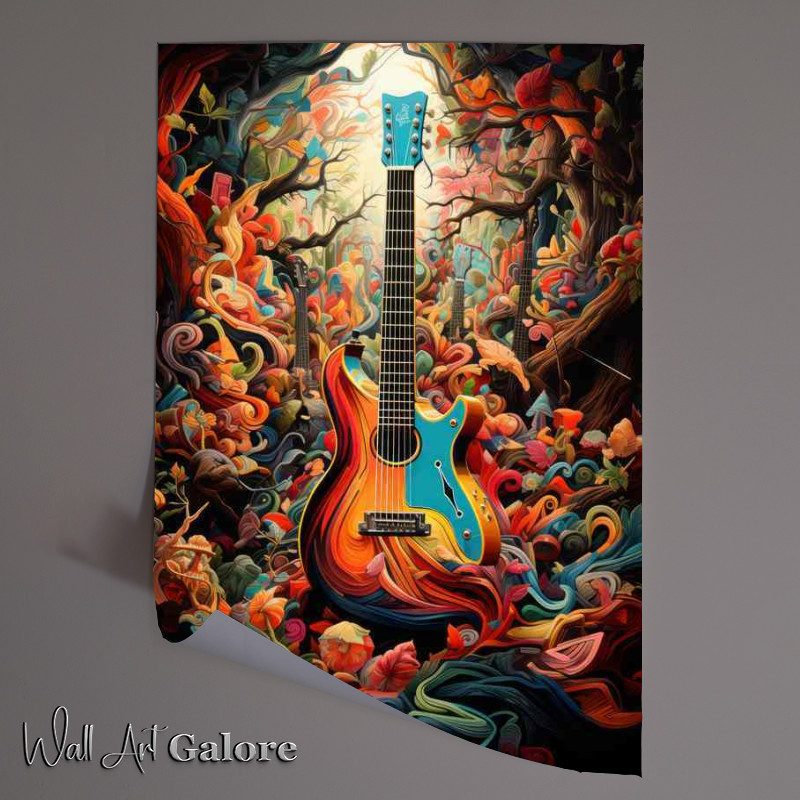 Buy Unframed Poster : (Music art from beyond surrealism guitar)
